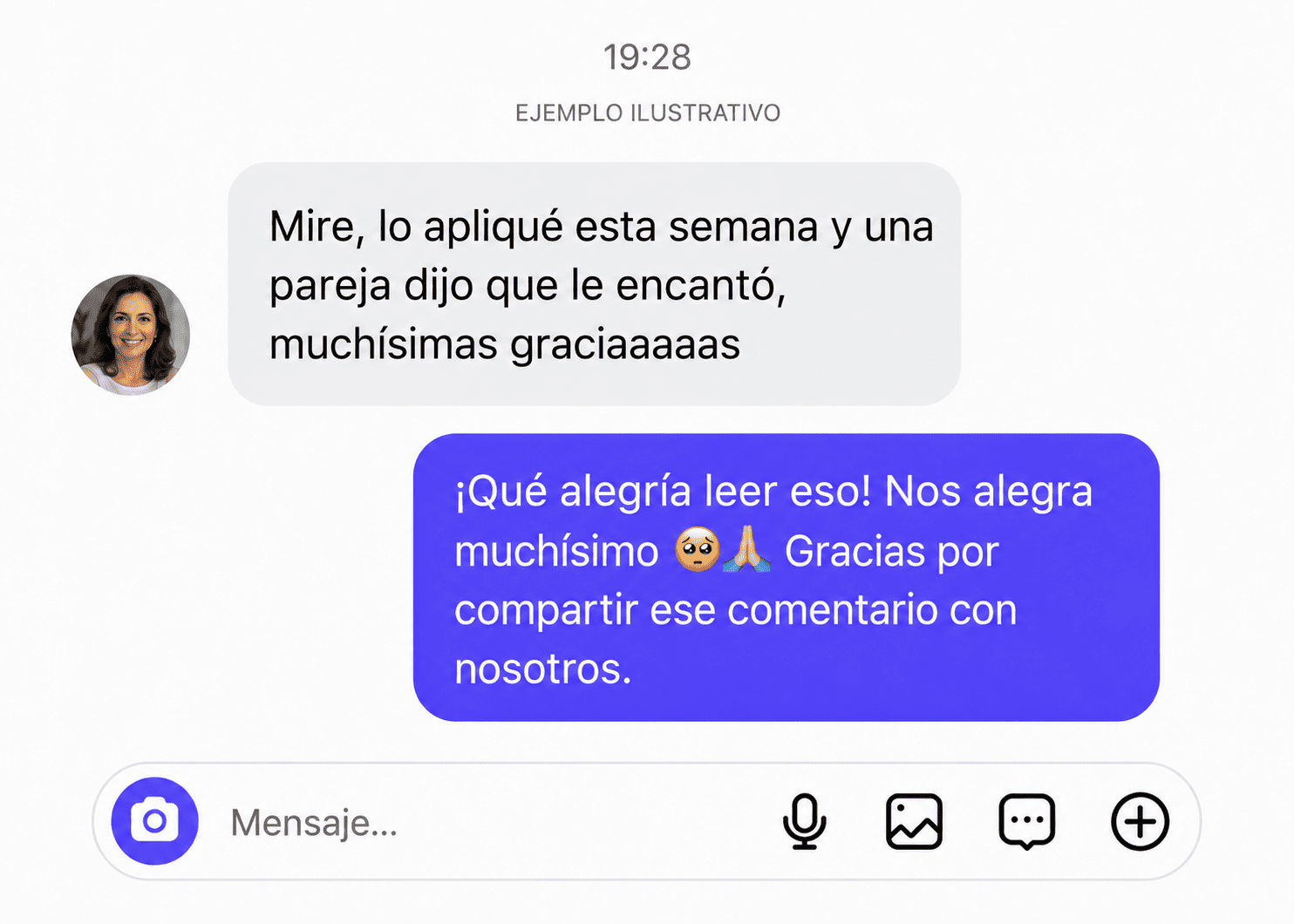Testimonio: aplicó el material esta semana y a la pareja le encantó