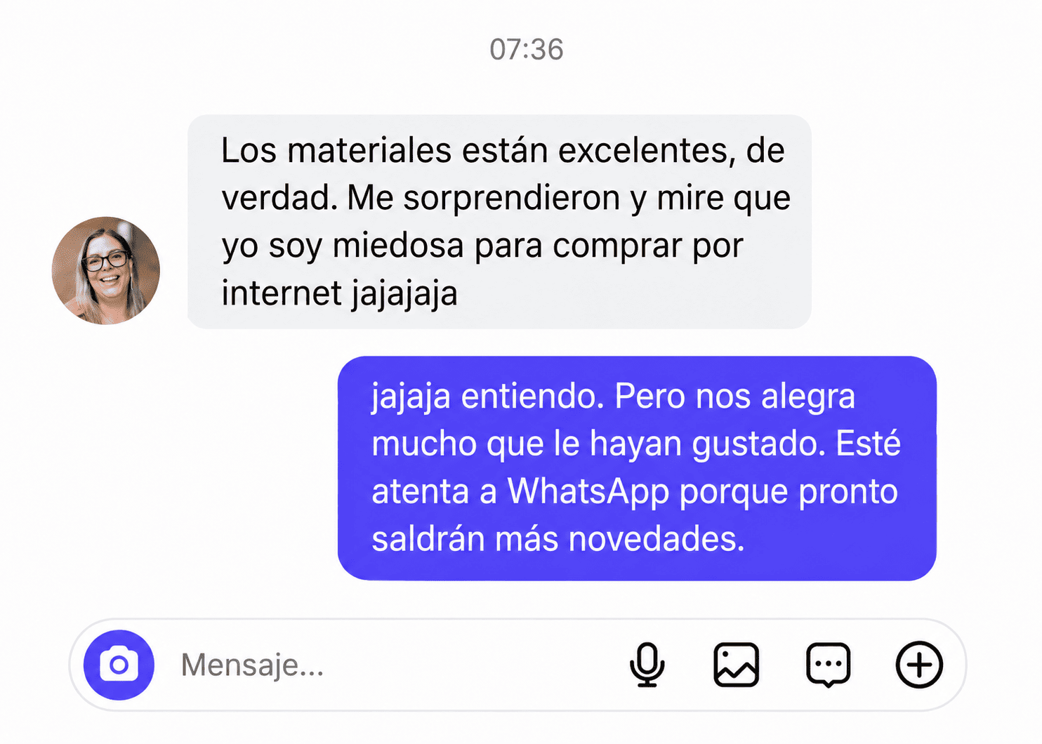 Testimonio: los materiales están excelentes